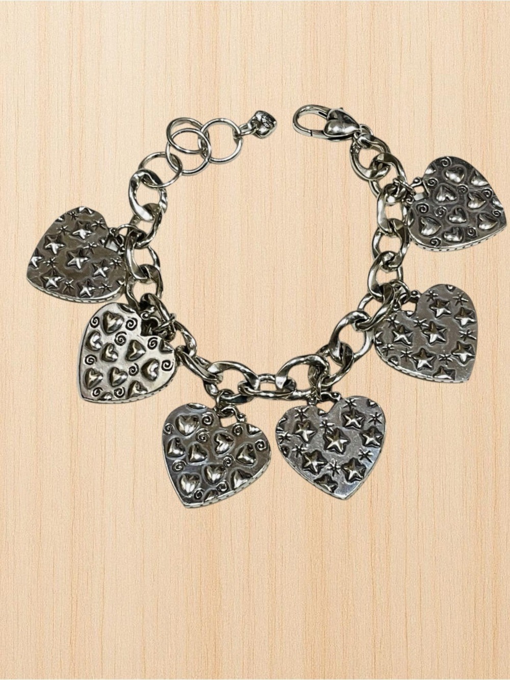 Brighton Give Peace a Chance Charm Bracelet Reversible Hearts Peace Love 2441 - Picture 3 of 5